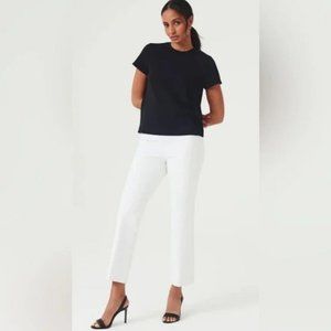 Spanx Kick Flare Pull On Pants Classic White $149